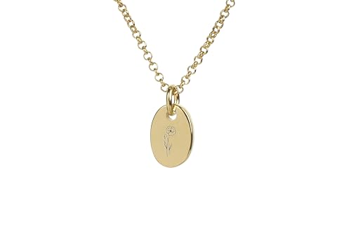 Collier Mois de Naissance Août gravé : le cadeau idéal pour célébrer la fleur de coquelicot