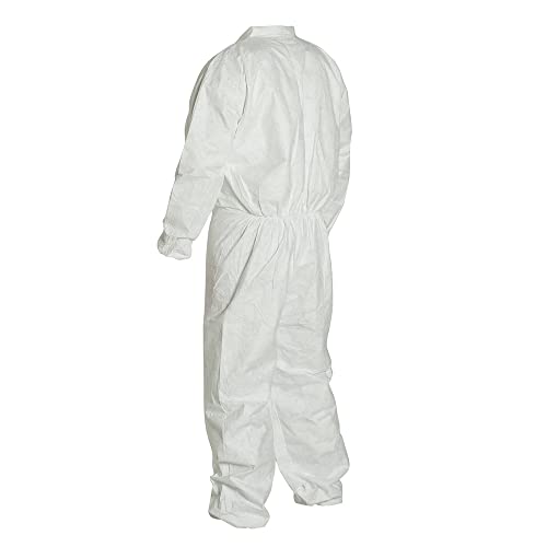Dupont Tyvek 400 Ty125S Disposable Protective Coverall With Elastic Cuffs, White, 3X-Large (Pack Of 25) #TOP3