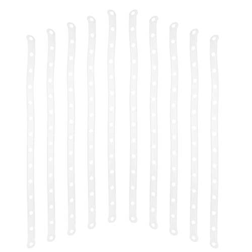 MAGICLULU Tiras de Plástico para Prendas y Perchas, 10 Conectores Blancos para Organizador de Armario, Accesorios para Colgar Ropa en Tiendas
