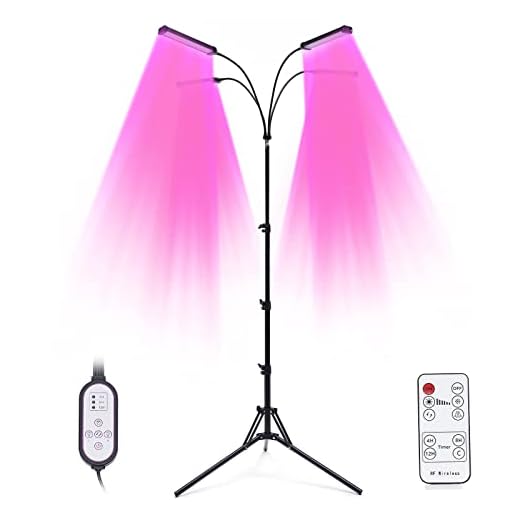 awolsrgiop LED Pflanzenlampe Vollspektrum 30W mit 4 Köpfen, Wachstumslampe mit 4/8/12H Timer & Fernbedienung, 420 LEDs mit 3 Lichtmodi, Höhenverstellbar bis 158cm für Indoor Pflanzen