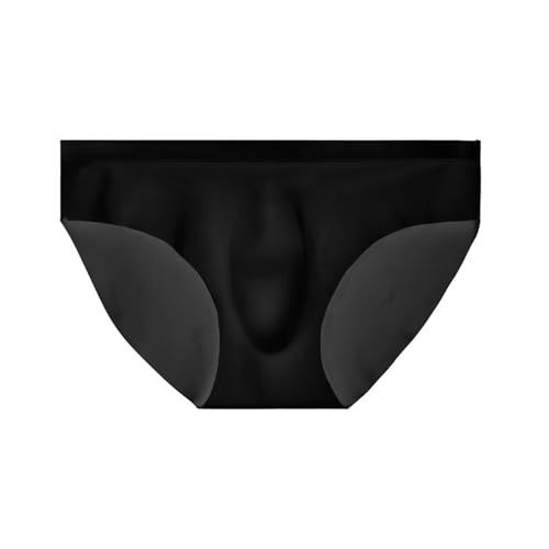 Evankin Men's Brief Underwear Ice Silk Sexy Brief Underpants U-shaped Pouch Low Waist Underwear Lightweight and Soft