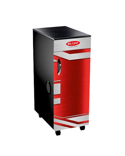 Milcent Five Star Vaccum 70 Years of Trust (Fully Automatic with Child Safety) Aata Maker, Flour Mill, Atta Chakki Black& Red Colour with White Lines(Motor- 1 HP) Pack of (1)