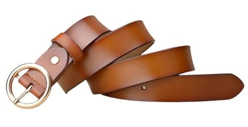 Women's Ladies Genuine Cow Hide Leather Waist Belt Buckle for Jeans Pants Casual Office Work Wear 1.1' and 1.5' Width2