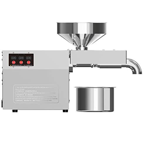 DRYIC Máquina automática de prensado de Aceite Semillas de nueces Expeller de Aceite de Oliva Extractor eléctrico de Prensa de Aceite para Aguacate Lino Cacahuete Ricino Semilla (110v)