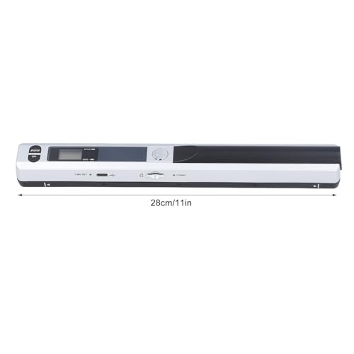 Image of Portable Scanner, 900 DPI Handheld Photo Scanner for A4 Documents, JPG PDF Format, Wand Document Scanner, Uploads Images to Computer Via USB Cable (Silver)