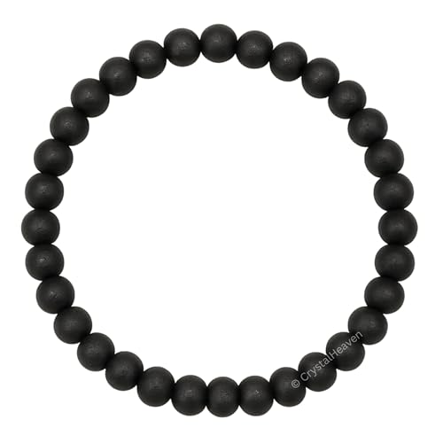 Crystal Heaven Certified Karungali Bracelet Original for Men Women - Black Ebony Wood Bracelet - Original and Natural Karukali Malai for Men Women Pooja Supplies (Elastic)