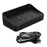 Gogogmee Speedometer Dashboard Display con GPS per Auto Tachimetro USB Plug Play con Schermo Verde Contachilometri Integrato e Bussola Navigazione per Veicoli