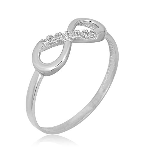 Image of AVORA 10K Gold Simulated Diamond CZ Infinity Fashion Ring