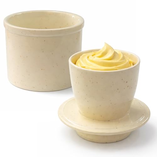 Kelav Mantequera De Cerámica Con Refrigeración Por Agua, Conservador De Mantequilla Fresca Hasta 250g, Para Mantener Mantequilla Untable