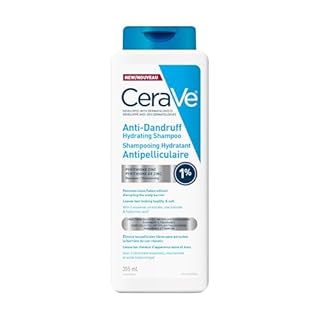 CeraVe Anti-Dandruff Hydrating Shampoo for Men & Women, Gently Cleanses Scalp & Hair While Reducing Flakes, Itchiness, and Irritation, Paraben-Free, Sulfate-Free, Suitable for All Hair Types. 355mL