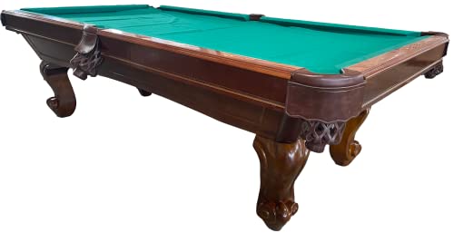 8 Ft. Tunierpoolbillard Billardtisch Pool Modell Winston Nr.:5 Billard mit 3cm starken Schieferplatten Tuchfarbe grün Gestellfarbe Eiche Antik