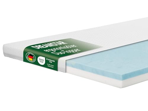 DREAMSTAR Duo Topper | Matratzentopper mit weicher Gel-Memoryseite und stützender Kaltschaumseite | Vereint Härtegrad 2 & Härtegrad 3 (H2/H3) | Öko-Tex Zertifiziert | 7 cm hoch | 140 x 200 cm