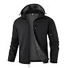 Pudolla Men’s Softshell Jacket Fleece Lined Water Resistant Hooded Winter Coats for Men Outdoor Work Hiking with Pockets