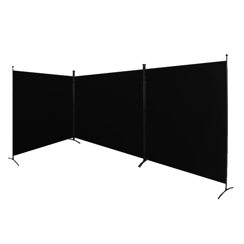 Steel-AID Triple-Panel Privacy Room Divider – Folding Partition Privacy Screen for Office, Classroom, Dorm Room, Kids Room, Studio, Conference - 216"