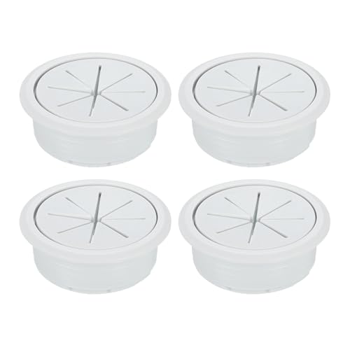 uxcell 4 Pcs Desk Grommet, 1.97 inch 50mm Desk Cable Hole Cover Wire Hole Insert for Home Office Table Cabinet Cord Organizer, Gray