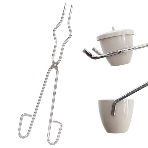 Image of Labart Stainless Steel Crucible Tongs for Laboratory Professional Foundry, Beaker Laboratory Holder Tongs Stainless Steel Crucible Tong 8 inch