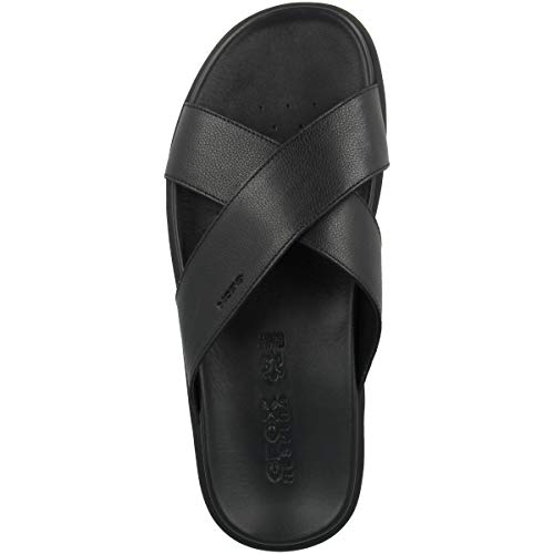 Geox Men's Slide Sandal, Black, 92
