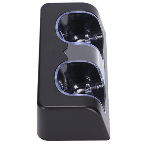 Tnfeeon Double Station de Charge Portable pour Manette, Matériau ABS Léger, Chargement sans Effort avec Piles Rechargeables, Idéal pour Les Joueurs (Black)