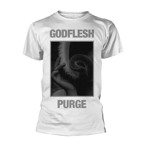 T-Shirt Godflesh Purge Blanc Homme Idéal pour Concerts et Festivals
