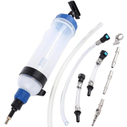 SIO Jeringa Extractora e Inyectora de Aceite 1,5L con Adaptadores | Cambio de Aceite y Líquidos | Herramienta Profesional para Caja de Cambios, Motor, Diferencial y Dirección Asistida