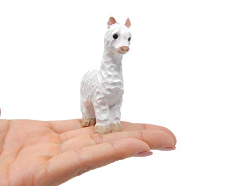 Figura de llama en madera miniatura para decoración