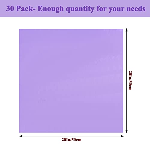 30 Pieces Satin Dinner Napkins 20 X 20 Inch Oversized Square Table Napkins Washable Soft Dinner Napkins For Wedding, Parties,Banquet,Restaurant Decoration (Lavender) #TOP3