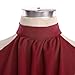 Jugaoge Elegant Fake Collar with Patchwork Lace Women's Detachable Neckline Accessory for Stage and Retro Fashion Burgundy One Size
