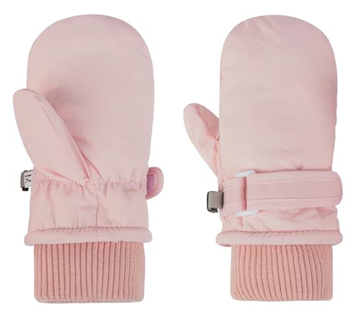 INOGIH Kids Toddler Snow Mittens Winter Cold Weather Fleece WarmWater-repellent Ski-Mittens for Baby Girls Boys