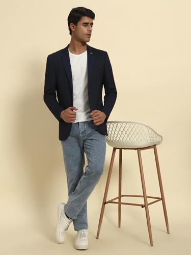 Image of Cantabil Men' Solid Summer Wear Slim Fit Blazer (P MBZC00030)