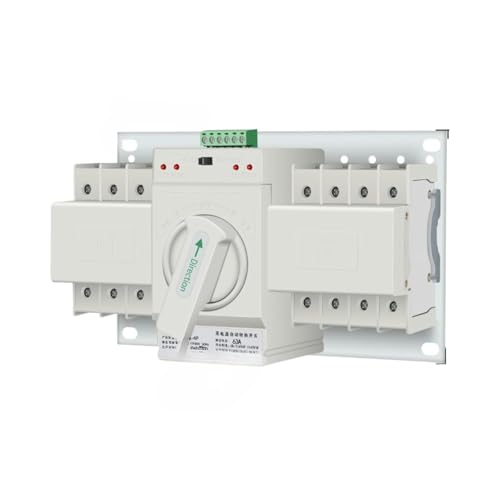 Disjoncteur inverseur 2P 220V à double alimentation et isolation renforcée