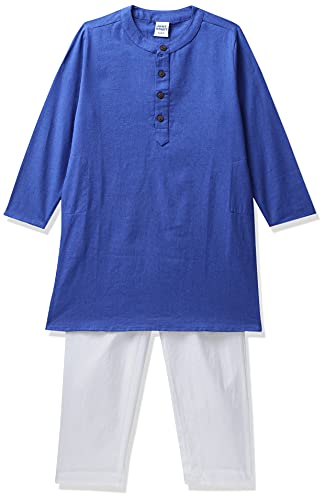 Image of Amazon Brand - Jam & Honey Regular Boys Kurta Sets (AW21KPJF01 Cobalt Blue 11-12 Years)
