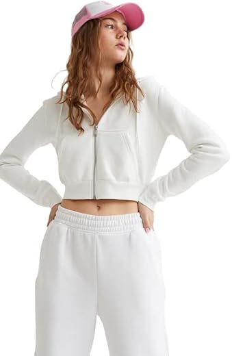 PAKLON Cropped Zip-Through Hoodie