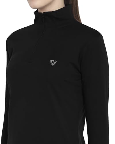 Image of EYEBOGLER Solid Women High Neck Full Sleeve Regular Fit Top