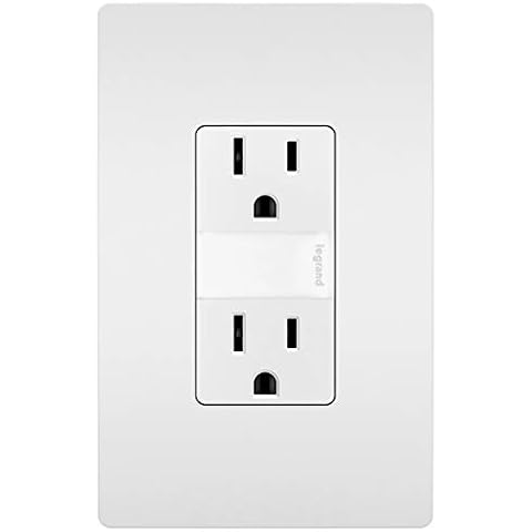 Legrand Radiant Adjustable LED Night Light Outlet with Screwless Wall Plate Cover