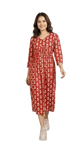 Image of Women's Casual Rayon Anarkali Kurta for Women & Girls| Women's Kurtas & Kurtis