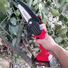 Hetkrishi Mini Cordless Chainsaw Dual Battery (21Vx2) Electric chainsaw, 4inch Cutting Area Wide Heavy Duty, Multipurposing Gardening, Wood Working Tool Like Logging,Pruning with (Multi) (B09XMK318G) Amazon Price History, Amazon Price Tracker