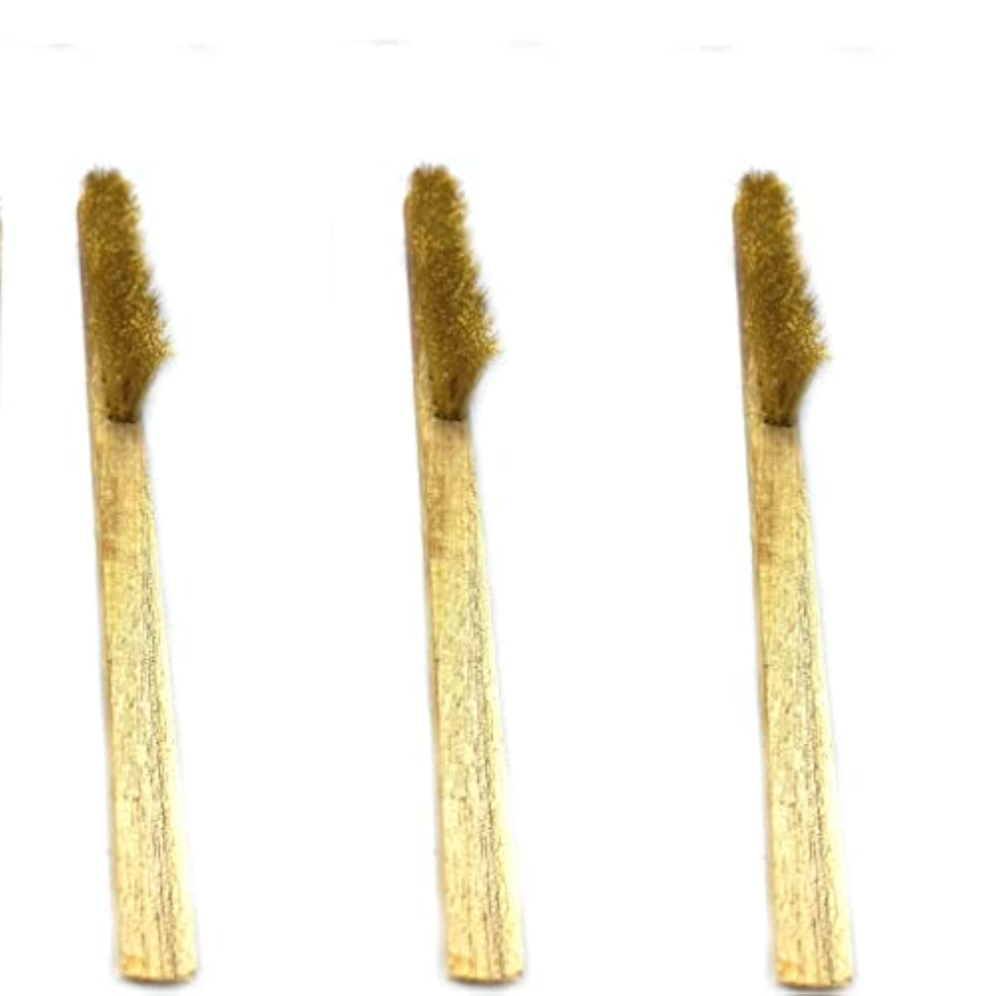3 Row Brass Pital Brushes Handle Scratch Brush Pack of 3