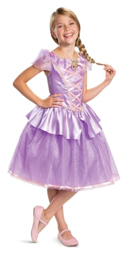 Disney Oficial Deluxe   Disfraz Rapunzel Niña, Disfraz Princesa Niña, Vestido Rapunzel Niña, Disfraces Rapunzel Niña, Disfraz Princesa Disney Niña, Disfraz Carnaval Navidad Talla S