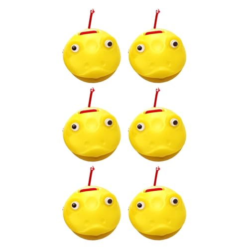 Amagogo 6 castañuelas, tablero de, instrumento educativo de percusión, material didáctico musical, castañuelas de para niños pequeños, Amarillo