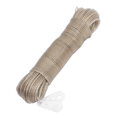 BESPORTBLE Heavy Duty Steel Core Clothesline - 50m Extra Strong Clothesline Wire for Outdoor Garden Use, with 3 Hooks