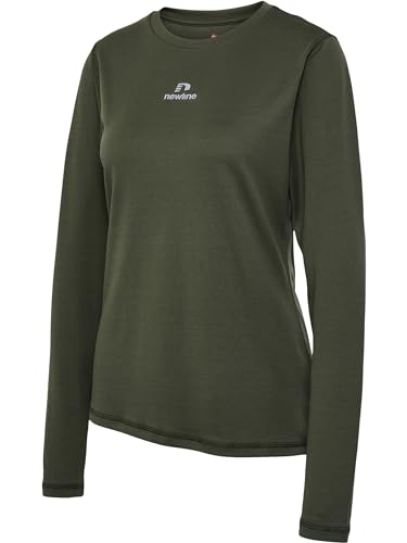 newline Women’s nwlBEAT Poly LS Tee Woman Shirt, Beluga, S