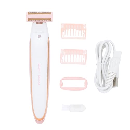 Abaodam Depiladora Facial y Corporal para Mujer Portátil y Ligera Cable Usb, Cabezales Protectores y Cepillo de Limpieza para Uso en Casa y Viaje Color Aleatorio