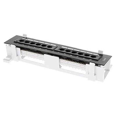 BWOFJGWH Panel 12 Port Panel Wall-Mounted Panel Steel Panel UTP Structure Metal Construction Suitable for Home Network