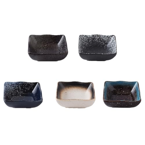 Set 5 platos cerámicos japoneses para sushi miniatura 1