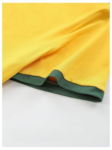 WDIRARA Men's Brazil Soccer Jersey Crew Neck Graphic T Shirt Short Sleeve Ringer Tee3