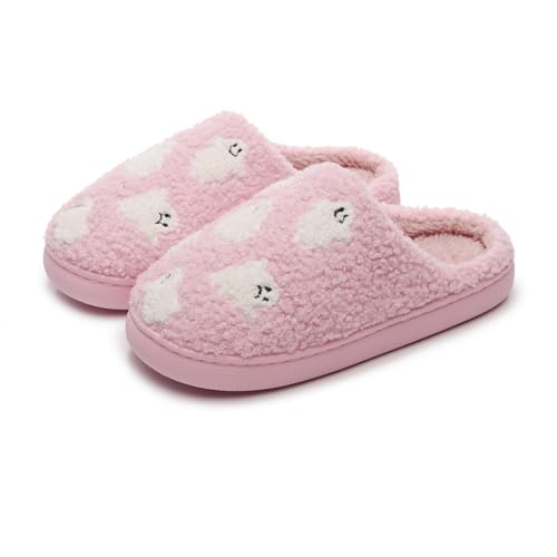 Halloween Pumpkin Slippers for Women Men,Plush Fuzzy Spooky Slides,Winter holiday slippers,Retro Cozy House Shoes Indoor Outdoor2