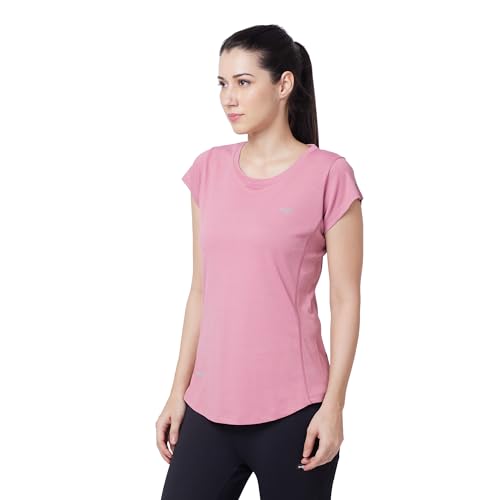 Image of berge' Ladies Polyester Dry Fit Western Shirts & Tshirts for Women, Quick Drying & Breathable Fabric, Gym Wear Tees & Workout Tops|Half Sleeve T-Shirt|Running Tshirts for Women