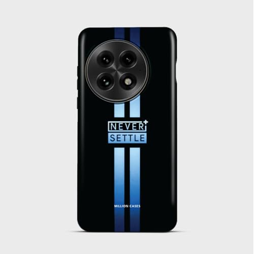 Image of MILLION CASES Back Cover Case for OnePlus 12 Scratch Resistant Anti-Slip Polycarbonate Shockproof Protective Durable Never Settle Crystal Case for Men & Boys(Blue)