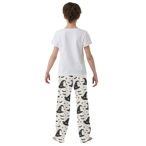 Pajama Pants Halloween Witch Hats Bats PJ Bottoms Sleepwear Lounge Sleep Pant with Pockets3