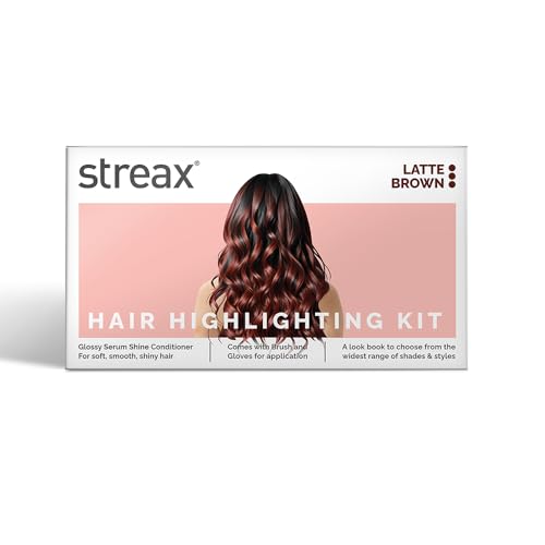 Streax Mini Highlight Kit, Latte Brown, Brown Hair Colour I For Women | Rich, Vibrant, Easy To Use, Diy Application, 75 Gram, 1 Count